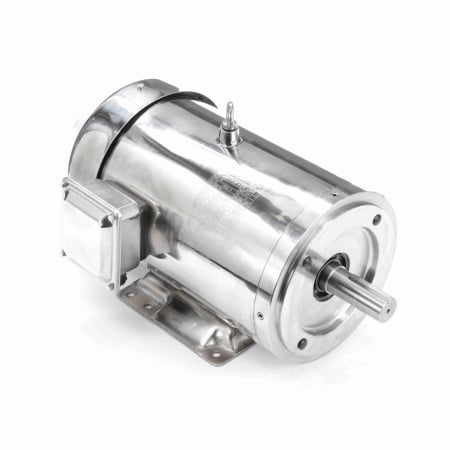 Washdown Motor, 10 & 7.50 HP, 3 Ph, 60 & 50 Hz, 230/460 & 190/380 V, 3600 & 3000 RPM, 215TC Frame, TEFC