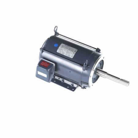 Close-Coupled Pump Motor, 5 & 3 HP, 3 Ph, 60 & 50 Hz, 230/460 & 190/380 V, 1200 & 1000 RPM, 215JP Frame, DP