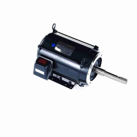 Close-Coupled Pump Motor, 5 & 3 HP, 3 Ph, 60 & 50 Hz, 230/460 & 190/380 V, 1200 & 1000 RPM, 215JM Frame, DP