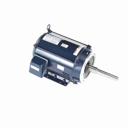 Close-Coupled Pump Motor, 10 & 7.50 HP, 3 Ph, 60 & 50 Hz, 230/460 & 190/380 V, 1800 & 1500 RPM, 215JP Frame, DP
