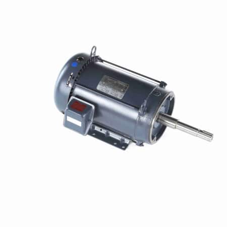 Close-Coupled Pump Motor, 10 & 7.50 HP, 3 Ph, 60 & 50 Hz, 230/460 & 190/380 V, 3600 & 3000 RPM, 215JP Frame, TEFC