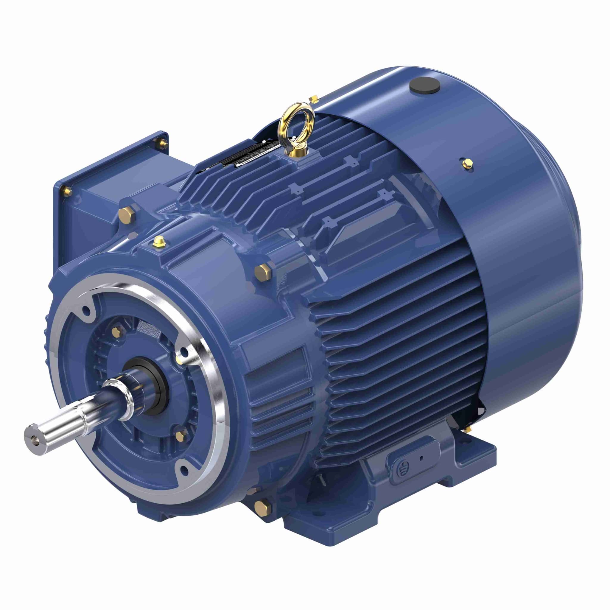 Close-Coupled Pump Motor, 15 & 10 HP, 3 Ph, 60 & 50 Hz, 230/460 & 190/380 V, 1800 & 1500 RPM, 254JM Frame, TEFC