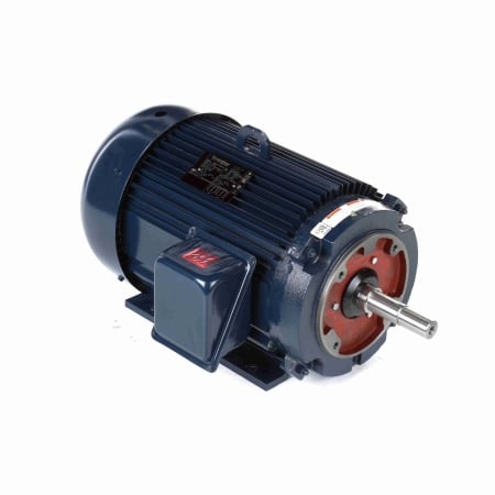 Close-Coupled Pump Motor, 20 & 15 HP, 3 Ph, 60 & 50 Hz, 230/460 & 190/380 V, 1800 & 1500 RPM, 256JM Frame, TEFC
