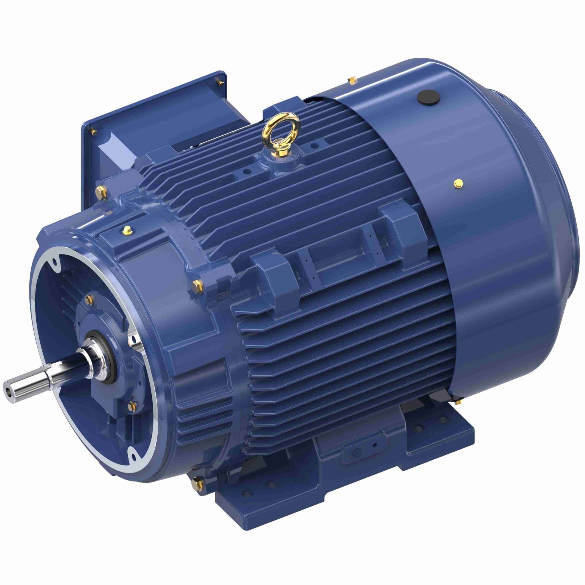 Close-Coupled Pump Motor, 40 & 30 HP, 3 Ph, 60 & 50 Hz, 230/460 & 190/380 V, 3600 & 3000 RPM, 324JM Frame, TEFC