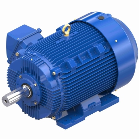 Severe Duty Motor, 125 HP, 3 Ph, 60 Hz, 460 V, 1200 RPM, 445T Frame, TEFC