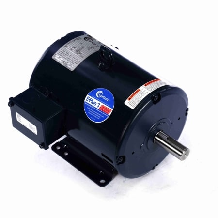 General Purpose Motor, 5 HP, 3 Ph, 60 Hz, 200 V, 1800 RPM, 184T Frame, DP