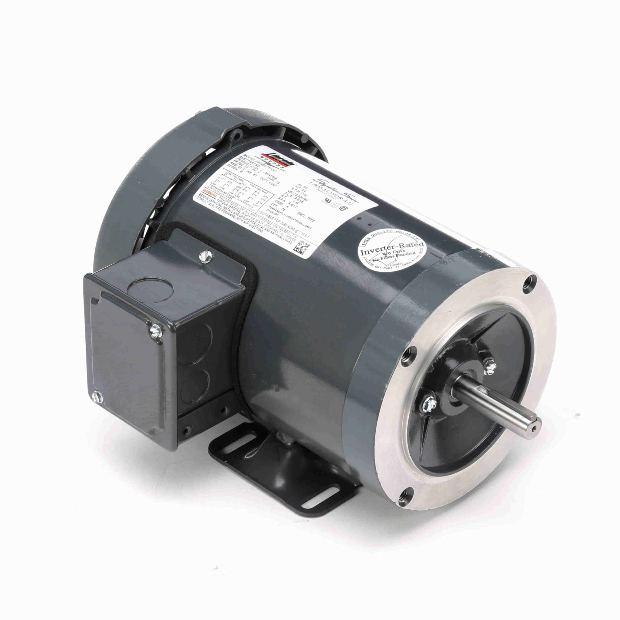 General Purpose Motor, 10 & 10 HP, 3 Ph, 60 & 50 Hz, 230/460 & 208/415 V, 1800 & 1500 RPM, 215TC Frame, TEFC