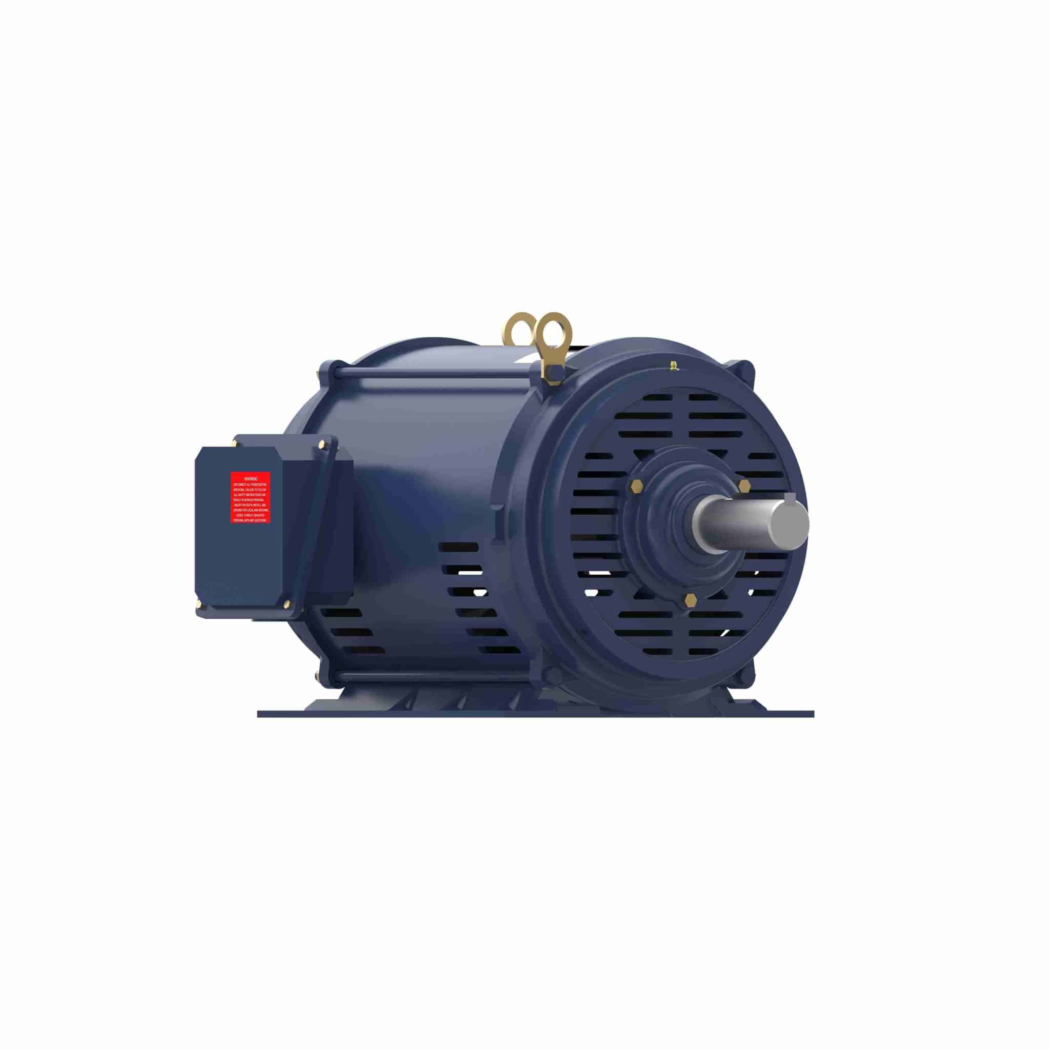 General Purpose Motor, 30 HP, 3 Ph, 60 Hz, 200 V, 1800 & 1800 RPM, 286T Frame, DP
